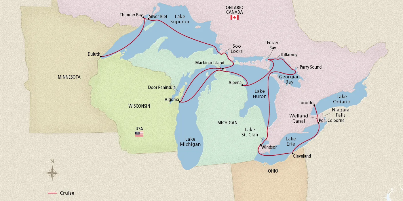 Great Lakes Collection Itinerary Duluth, Minnesota to Toronto
