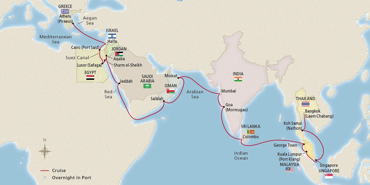 Map of Voyage of Marco Polo itinerary