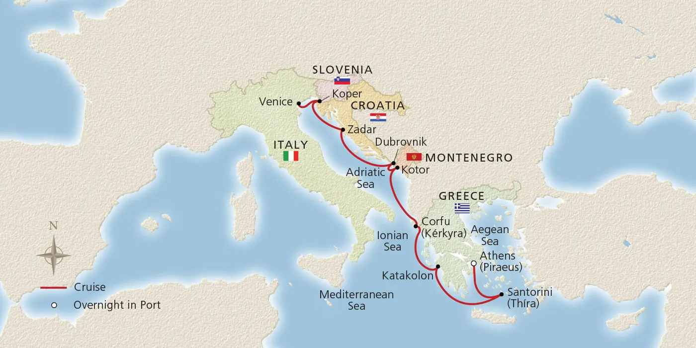 Italy, the Adriatic & Greece - Itinerary - Athens (Piraeus) to