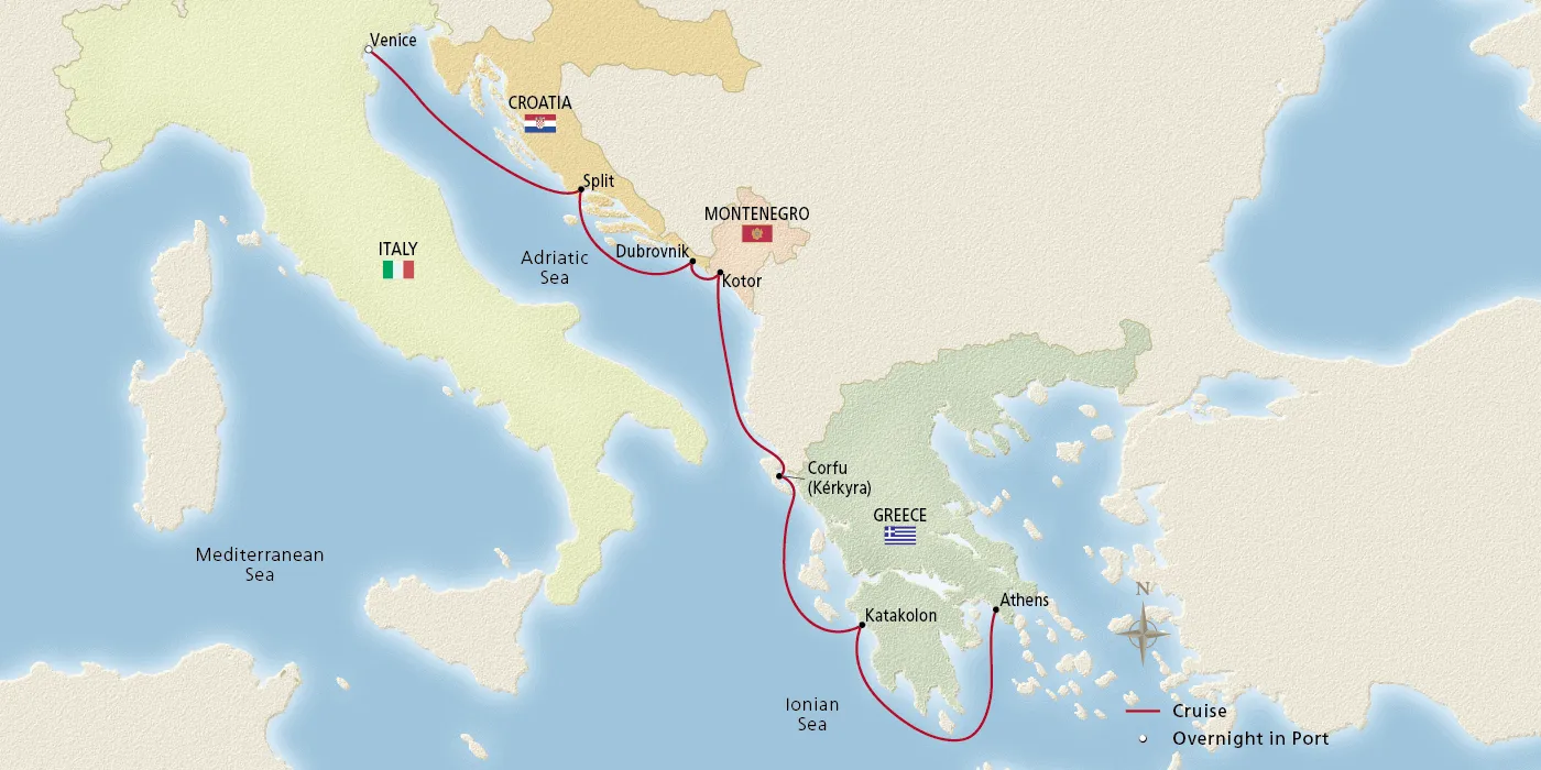 Italy, the Adriatic & Greece - Itinerary - Athens (Piraeus) to