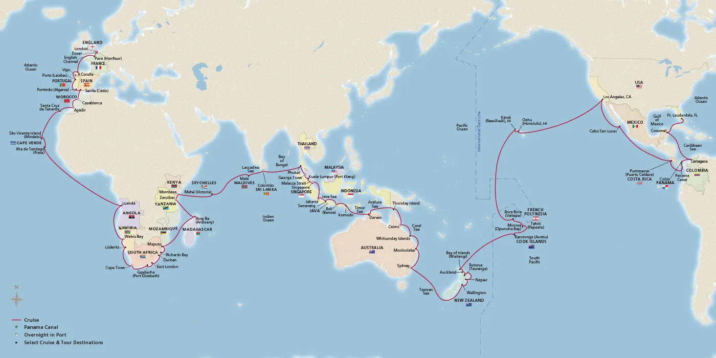 Viking World Cruise 2025 Itinerary Ft. Lauderdale to London