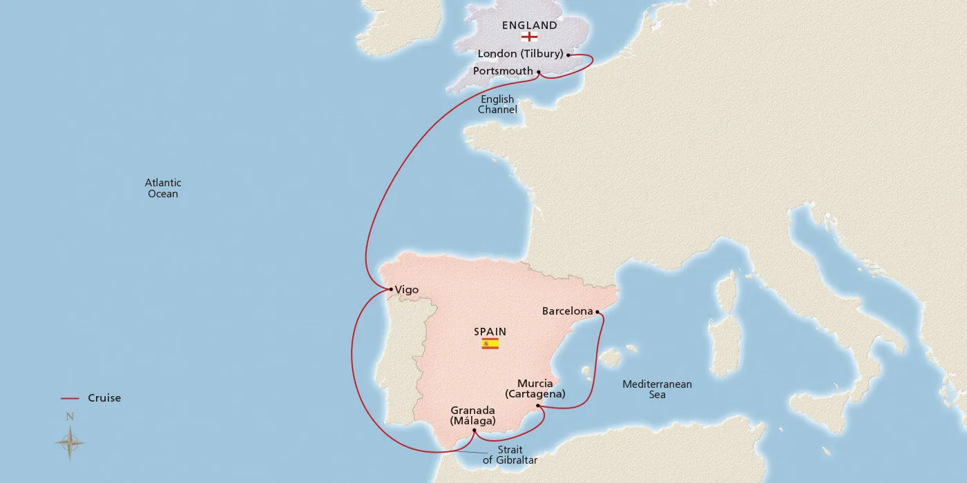 Map of Iberian Explorer itinerary
