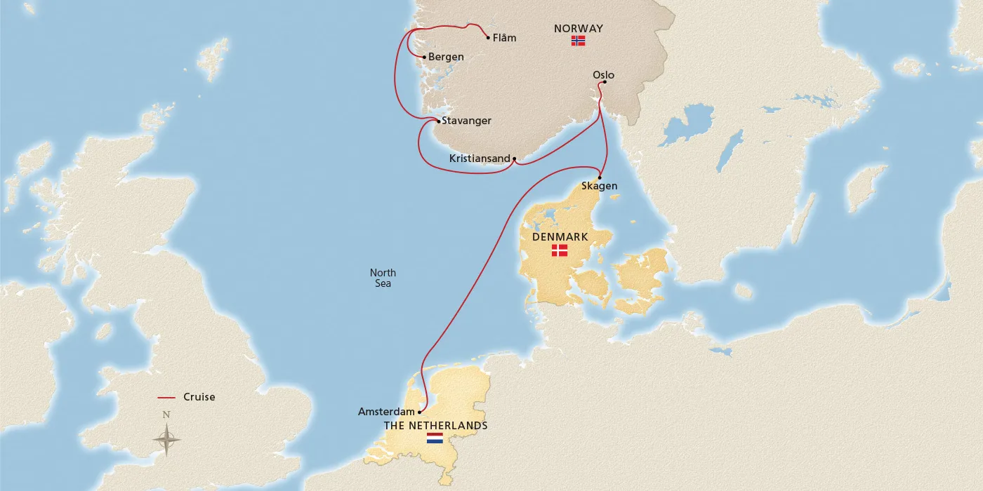 Viking Shores & Fjords - 2025 Itinerary - Amsterdam to Bergen  Viking®