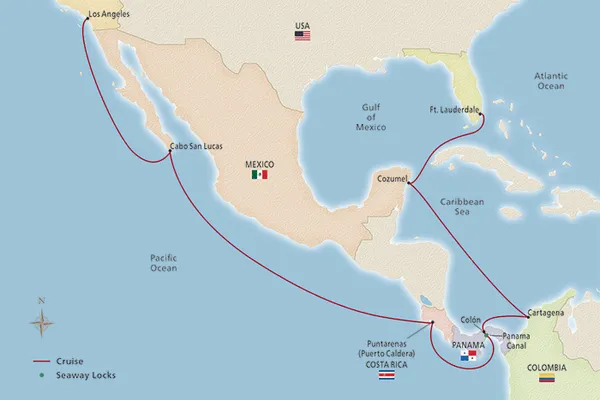 Panama Canal Physical Map