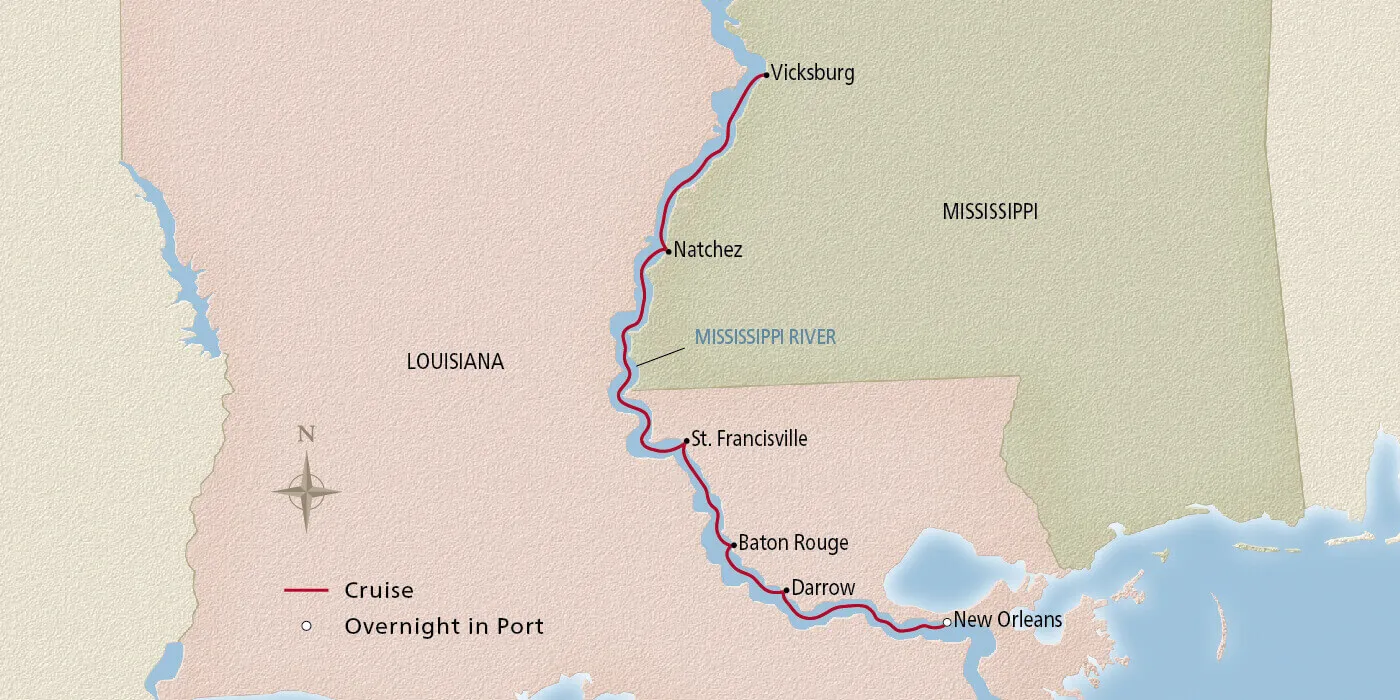 New Orleans & Southern Charms 2025 Itinerary New Orleans, Louisiana