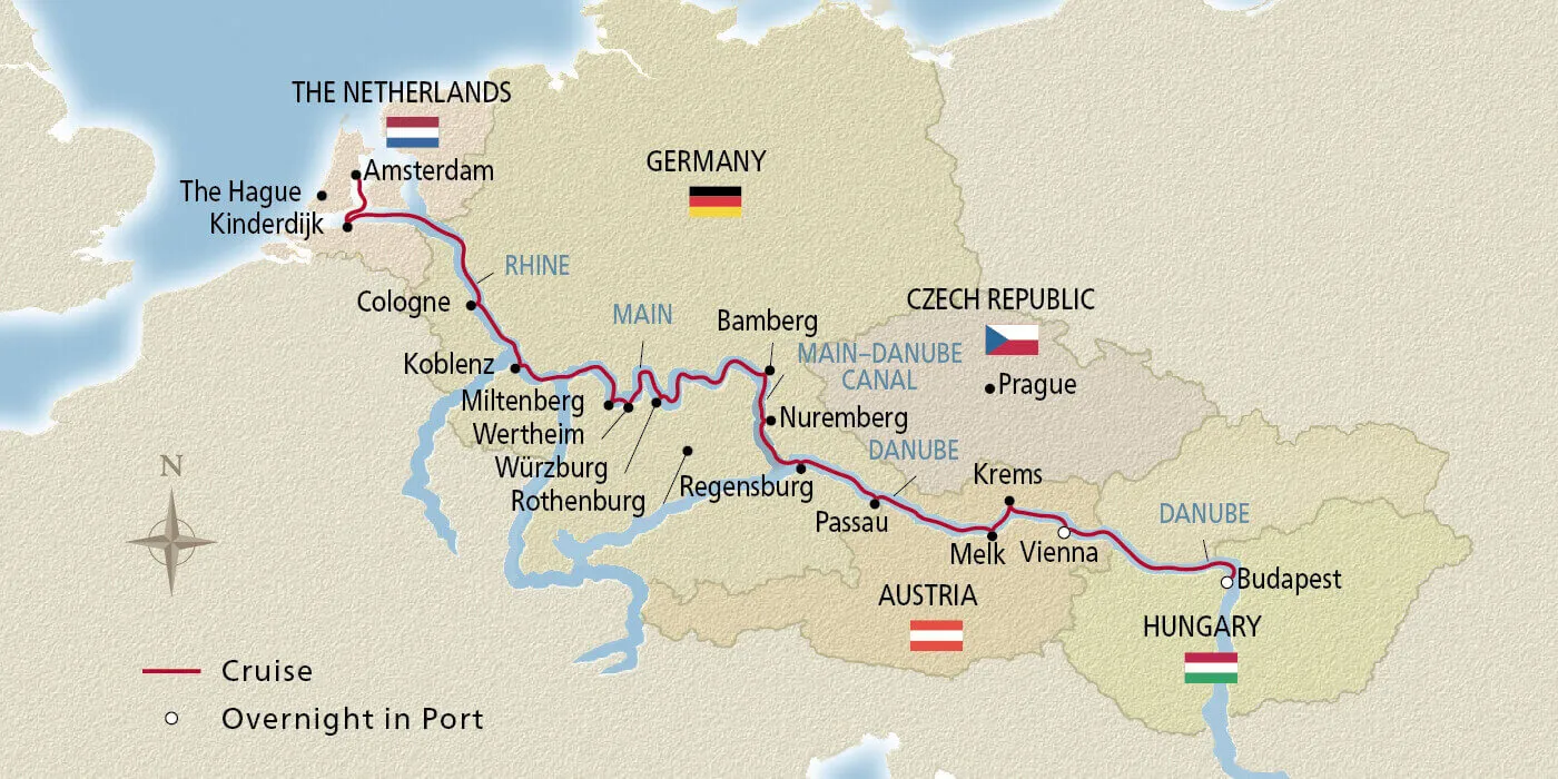 Grand European Tour 2026 Itinerary Budapest to Amsterdam Viking®