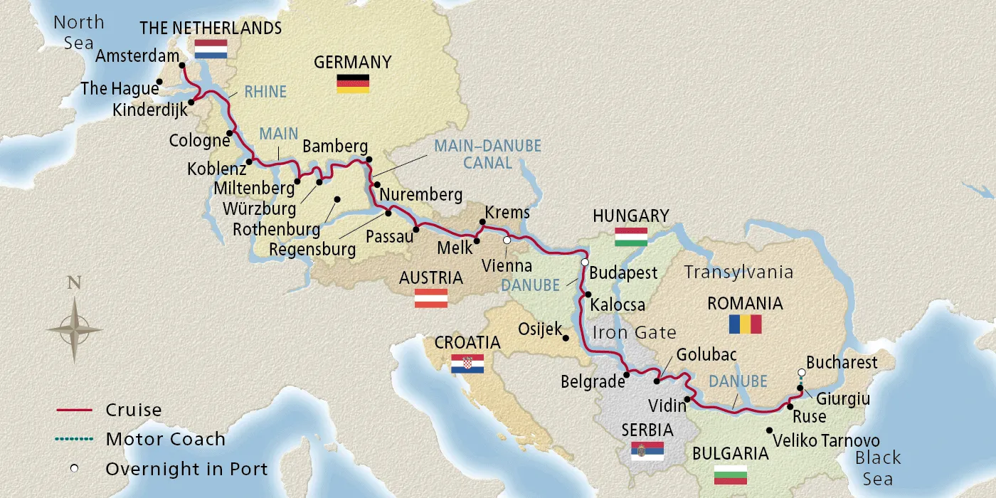 European Sojourn 2014 Itinerary Amsterdam to Bucharest Viking®