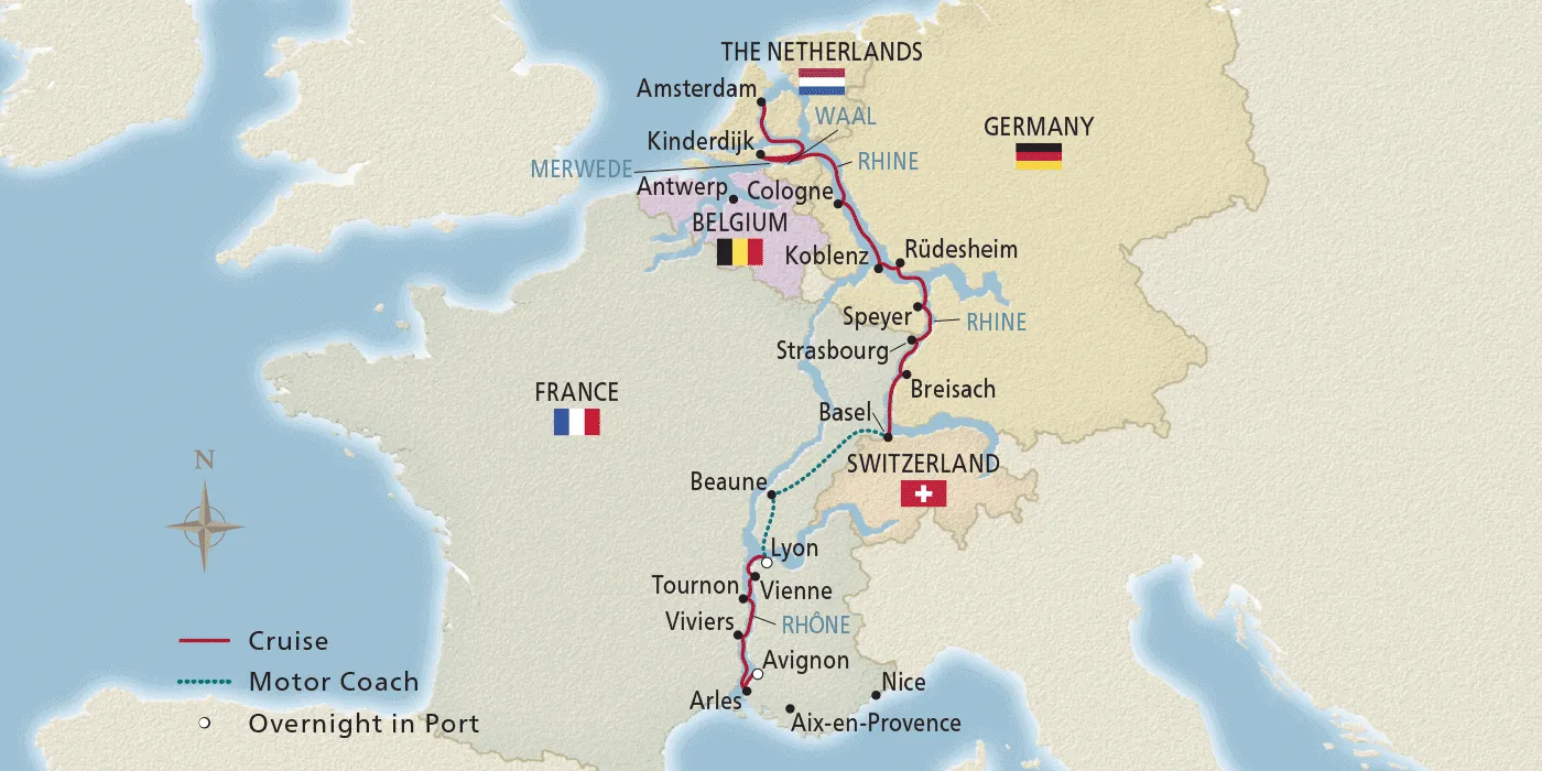 rhone river map