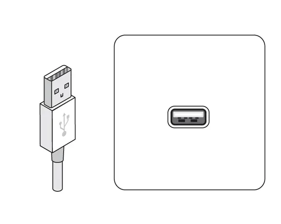 <p>usb-a port</p>