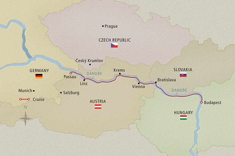 Danube Waltz cruise map